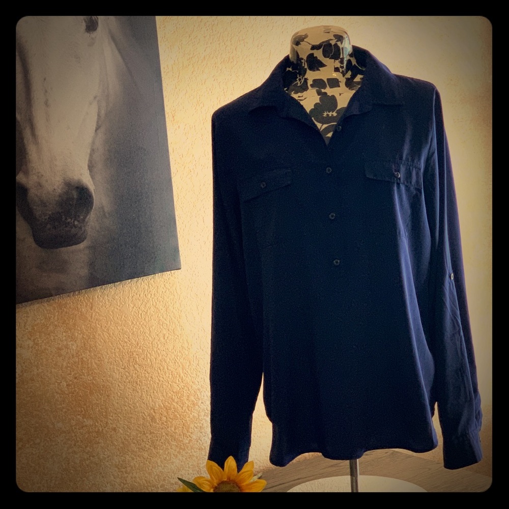 Navy blue blouse